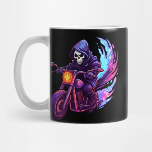 Cute Grim Reaper on Motorcycle Mug